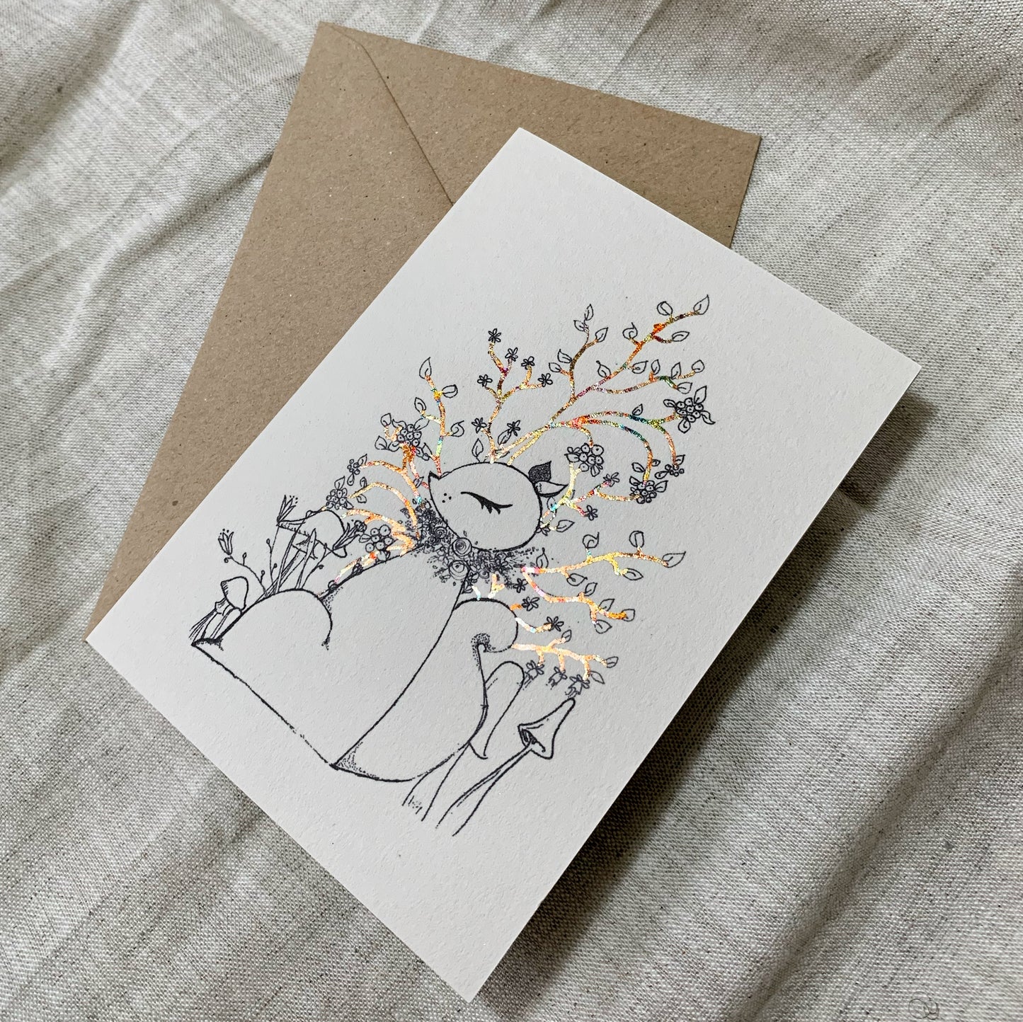 Flowers And Toadstool Card