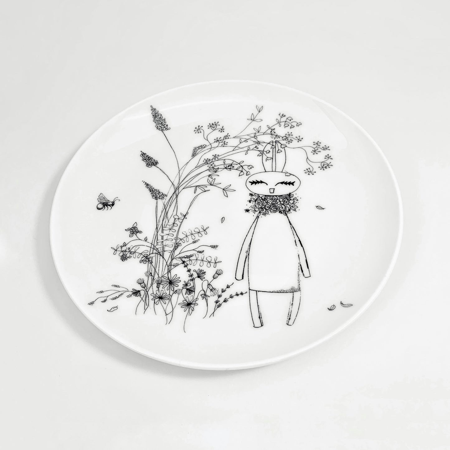 Fabienne Floral Bee Plate